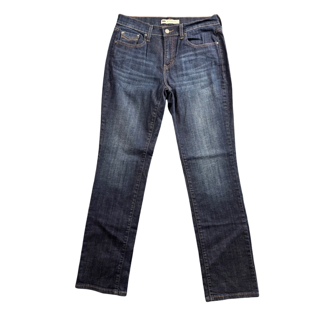Levi's 505 Straight Leg Jean Women Y2K Dark Wash Flap Pocket 30x32 Capsule Denim